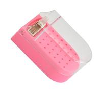 HETHLIF Boîte D'affichage de Foret à Ongles en Plastique 30 Trous Support Portable Transparent Brosse de Nettoyage Tête de Meulage des Ongles Stockage Accessoire Pratique pour (PINK)