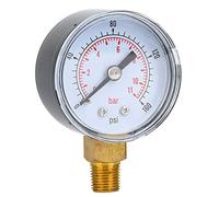 HETHLIF de Pression d', Manomètre Pression de Gaz Testeur Kit de d' de Mécanique 1/8 Pouce BSPT Connexion Inférieure pour l'eau ' 'air (0-160psi, 0-11bar)