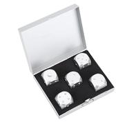 Hethlif Dice en Alliage en Aluminium Ensemble pour Les Jeux de Table en Métal Durable avec Boîtier, 5 Pièces (Quadratique)