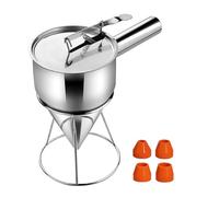 Hethlif Distributeur de Pâte à CrêPes, Distributeur D'Entonnoir en Acier Inoxydable Multi-Calibre avec Support, Outils de Fabrication de Cupcakes