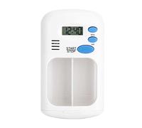 HETHLIF Étui de Rangement de Pilules Portable avec Rappel, Mini Boîte de Rangement de Voyage pour Enfants âgés, Utilisation Quotidienne, Fonction de Minuterie Intelligente, Plastique (pilulier)