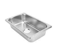 HETHLIF Évier à Barres Compacte en Acier Inoxydable, Lavage à Main un Bol Simple Rectangulaire avec un Drain de 40 Mm pour les Cuisines, les Bateaux et les Caravanes (Polissage Dessin GR-1465)