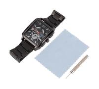 Hethlif Montre pour Homme Montre à Quartz pour Homme à Heure Précise avec Calendrier, Pointeur Lumineux, Cadran Quadrate, Bracelet en Acier Inoxydable pour Un Usage Quotidien, Verre