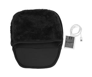 Hethlif Mousepad Chauffant USB avec Fonction de Réchauffement des Mains, Coussinet de Bureau Ergonomique pour Un Usage de Bureau, Accessoire d'ordinateur Chaud pour Temps Froid, Coussinet de (Black)