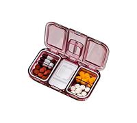 HETHLIF Organisateur Portable et Boîte Anti-coupure avec Compartiments Indépendants pour Vitamines et Poissons, Matériau PC 12x7x2cm (04)
