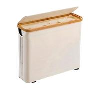 Hethlif Panier de Rangement pour Papier Toilette avec Couvercle Grande Capacité Respirant Pliable Design Distributeur de Papier Toilette