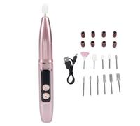 HETHLIF Perceuse à Ongles sans Fil, Lime à Ongles électrique Rechargeable avec 11 Forets pour Poudre de Trempage en Gel Acrylique, Outil de Manucure Pédicure à 9 Vitesses (or rose)