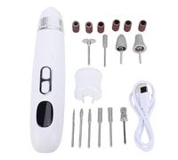 HETHLIF Perceuse à Ongles USB 10 Vitesses, Kit de Manucure et Pédicure électrique Professionnel avec Batterie Lithium-ion 600 MAh, Blanc, pour Cuticules épaisses des Ongles des Orteils, (WHITE)