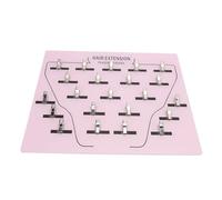 HETHLIF Planche d'affichage d'extension de Cheveux avec 22 Clips, Porte-extension en Acrylique pour les Salons et les Studios de beauté, le Stockage Multi-usage des Cheveux et le Tableau (rose