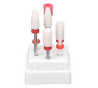 HETHLIF Porte-embouts pour Lime à Ongles en Céramique avec Base Rotative, étui de Rangement pour Accessoires de Manucure et Pédicure à 7 Fentes Anti-poussière pour Outils à Ongles Universels