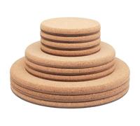 Hethlif sous-Verres en Liège pour Plantes, 3 Tailles, Double Couche, en Liège Dur et Épais, Tapis Absorbant pour Plantes en Liège de 4/6/8 Pouces