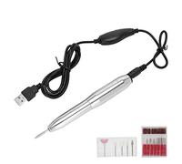 HETHLIF Stylo de Meulage électrique Portable, Léger, Exquis et Compact, Moteur à Couple élevé, Vitesse Maximale de 20 000 Tr/min, Conception Intégrée Avant et Arrière Stylo de Forage à (SILVER)