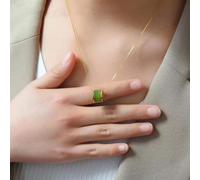 Hetian Jade Vert Jade S925 Argent Sterling Aussi Juste Que la Pluie Perles Porte-Bonheur Perles de Baril Mode Simple Grand nom Pendentif clavicule
