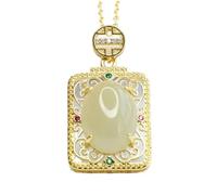 HeTianYu Collier pour homme avec pendentif naturel en forme de goutte d'eau