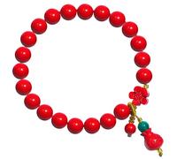 HETICA Bracelets cinabre pour femme Feng Shui, talisman de paix, porte-bonheur, fleur de lotus, bijoux pour usage quotidien, cadeaux d'anniversaire, de Noël