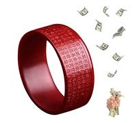 HETICA Cinnabar Bague Feng Shui pour Homme Femme Attirant la richesse et la chance Amulette Argent Cadeau Fête des Mères, US 8, cinabre, Aucune pierre précieuse