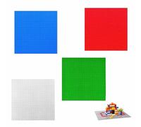 Heting-YQ Lot de 6 Plaques de Base Classique 25.5x25.5cm Plaques de Base Compatible avec Toutes Marques Grandes Plaques de Construction Compatibles avec Duplo pour Jouets Créatifs Préscolaires