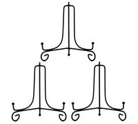 Hetoco 8 Pouces Noir chevalets Porte Assiette Présentoirs Décoratifs en pour Photo, Cadres pour Image, Assiettes décoratives, Tableaux et pièces d’Art.(Paquet de 3)