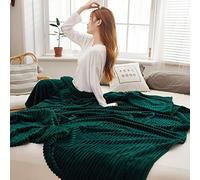HETOOSHI Couverture en Molleton de Corail en Flanelle, Une variété de Tailles et de Couleurs, Douce et Chaude au Toucher, réduit Le Stress, améliore l'effet de Sommeil (VERT D'EAU, 100cm × 120cm)