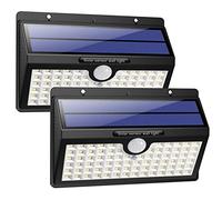 HETP Lampe Solaire Extérieur [Version à économie D'énergie] 2 Pack 78 led 180° Détecteur de Mouvement éclairage étanche Sans Fil Spot Lumière Puissant Sécurité pour Jardin