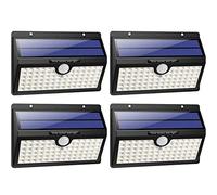 HETP Lampe Solaire Extérieur [Version à économie D'énergie] 4 Pack 78 led 180° Détecteur de Mouvement éclairage Solaire Extérieur étanche Sans Fil Spot Solaire Lumière Puissant Sécurité pour Jardin