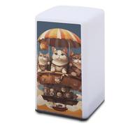 HETPLSD Veilleuse en forme de chat et montgolfière - Petite lampe de table portable alimentée par piles - Veilleuse pour chambre à coucher, couloir, cuisine, bar