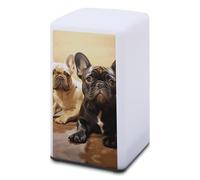HETPLSD Veilleuse mignonne avec motif bouledogue français, petite lampe de table portable, alimentée par piles, veilleuse pour chambre à coucher, couloir, cuisine, bar