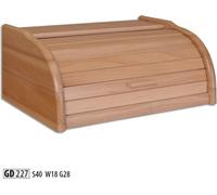 Hêtre Boîte à pain 40 cm Boîte à pain à volet roulant Coffret en bois véritable