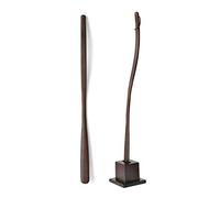 Hêtre Chausse-Pied, 70CM Fait Main en Bois Extra-Long Poignée Avec Support Chausse-Pied pour Hommes, Dames, Femmes Enceintes, Seniors,A,75CM/29.53in