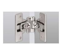 Hettich 46787 HFT Charnières de porte pliante à visser 180° en zinc moulé sous pression nickelé