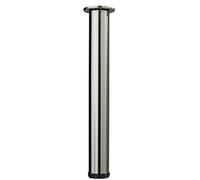 Hettich 9196649 Pied de Table/de Meuble avec réglage XXL en Hauteur (Rond, Acier, Aspect Acier Inoxydable, diamètre 76 mm, 700-1100 mm)