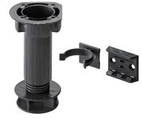 Lot de 4 Pieds de caisson réglables - noir - H100mm