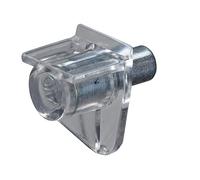 Hettich 9220043 Porte-rebord de sol (porte-étagère, stylo en acier avec support en plastique) Transparent 5 mm