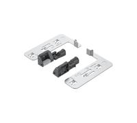 HETTICH 9257706 Actro 5D Système de guidage réglable en profondeur jusqu'à +4 mm, ferrure de tiroir en acier, plastique gris, argent