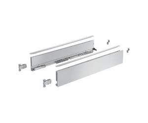 Hettich AvanTech YOU Kit de profil de côté de tiroir, hauteur 101 mm x NL 500 mm, argent, à gauche et à droite Quantité:1