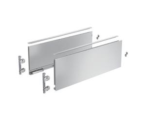 Hettich AvanTech YOU Kit de profil de côté de tiroir, hauteur 187 mm x NL 400 mm, argent, à gauche et à droite Quantité:1