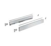 Hettich AvanTech YOU Kit de profil de côté de tiroir, hauteur 77 mm x NL 500 mm, argent, à gauche et à droite Quantité:1