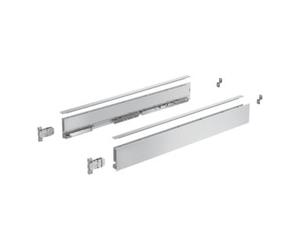 Hettich AvanTech YOU Kit de profil de côté de tiroir, hauteur 77 mm x NL 550 mm, argent, à gauche et à droite Quantité:1