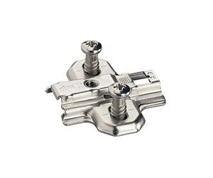Hettich - Charnieres & Compas - Embase Cruciforme à Visser - Dimension : D=0 Mm - Couleur : Nickelé