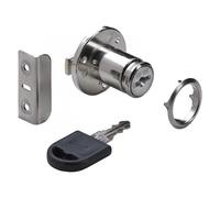 Serrure de meuble acier à encastrer HETTICH 18 mm réversible G