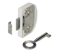 Hettich Furntech Gmbh Et-Co-Kg - Serrure Meuble A Plaquer Axe 20Mm Metal Plastique Blanc