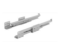 Hettich Guide d'extension Actro avec système Silent System/Push to Open Silent, 40 kg, 500 mm, épaisseur du Corps 16 mm (EB 15), Gauche et Droite.