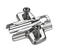 Hettich Hettich Plaque de montage croisée pour meubles 9075055 nickelée Quantité:1