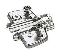 Hettich Hettich Plaque de montage croisée pour meubles 9075066 nickelée Quantité:1