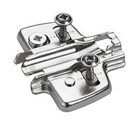 Hettich Hettich Plaque de montage croisée pour meubles 9075088 nickelée Quantité:1