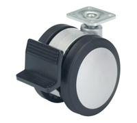 Hettich Hettich Schreibt.cont. Rouleau jumeau avec blocage, Ø75 mm Bala d-lock 9078515 caoutchouc thermoplastique Quantité:1