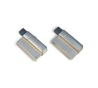 Hettich Lot de 2 amortisseurs de charnière à clip silencieux pour courroies de casserole, Montage à clipser sur bras de charnière, Zinc, Nickelée