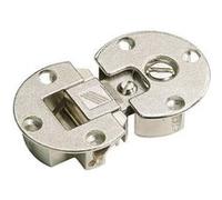 Lot de 2 ferrures d'abattant universel acier pour meuble, L.35 x l.35 mm