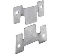 HETTICH Lot de 2 raccords d'assemblage acier zingue HETTICH, l.100 mm G
