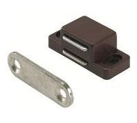 Lot de 4 loqueteaux magnétique acier HETTICH, L.35 x l.15 mm